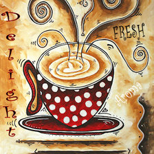 Схема вышивки «чашка кофе»