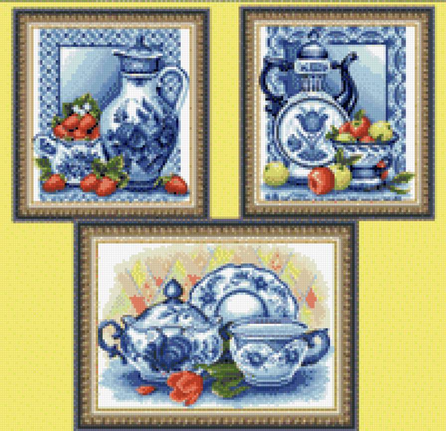 для кухни - кухня, триптих - предпросмотр