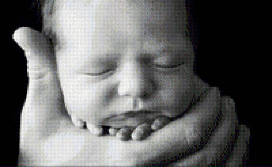 на руках - дети, любовь, черно белое - предпросмотр