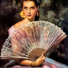 Схема вышивки «красавица испанка»