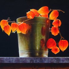 Схема вышивки «Букет физалисов.Отторино Де Лукки»