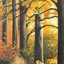 Схема вышивки «осенний парк»