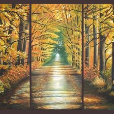 Схема вышивки «осенний парк»