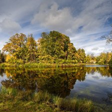 Схема вышивки «осенний пейзаж»