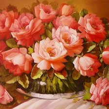 Схема вышивки «корзина роз»