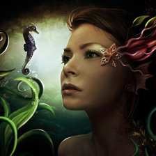 Схема вышивки «в пучине морской»