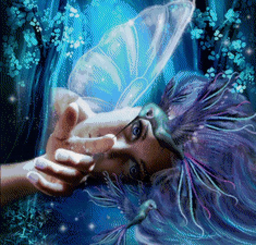 сказка - колибри, девушка, фея, сказка - предпросмотр