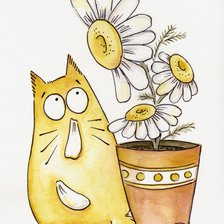 Схема вышивки «Серия"Коты"художницы Марии Ван Брюгген»