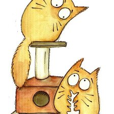 Схема вышивки «Серия"Коты"художницы Марии Ван Брюгген»