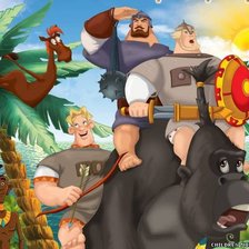 Схема вышивки «три богатыря»