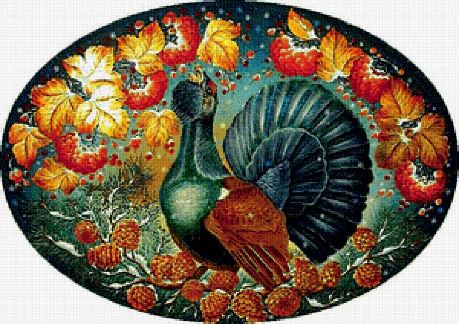 Глухарь - шишки, рябина, птицы, ягоды, глухари - предпросмотр