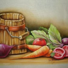 Схема вышивки «Натюрморт с овощами»