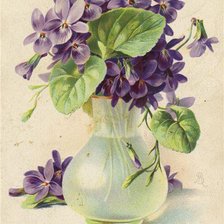 Схема вышивки «Букетик фиалок»