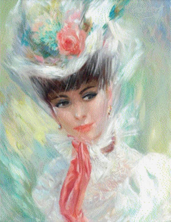 дама в шляпе - предпросмотр