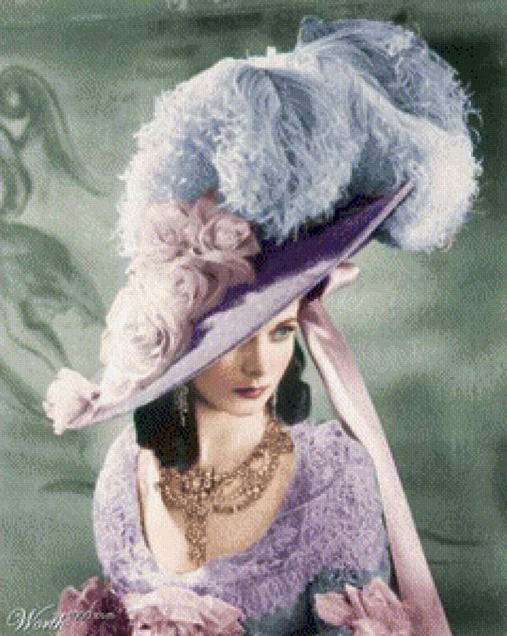 дама в шляпе - предпросмотр