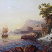 Схема вышивки «скалистый берег»