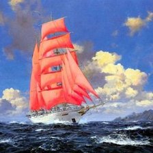 Схема вышивки «алые паруса»