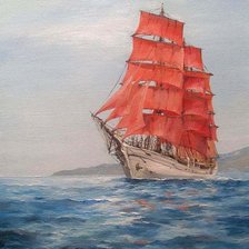 Схема вышивки «алые паруса»