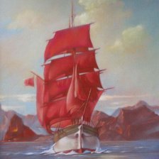 Схема вышивки «алые паруса»