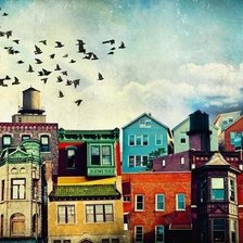 Схема вышивки «город»