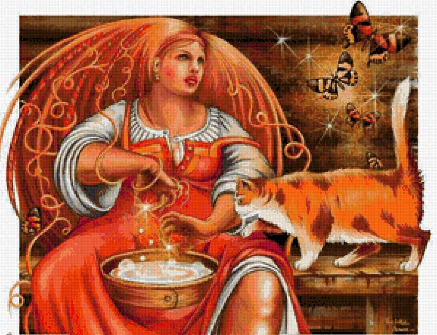 ща как наколдую - магия, девушка, котики - предпросмотр