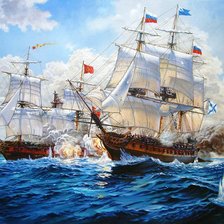 Схема вышивки «корабли»