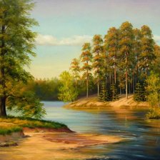 Схема вышивки «пейзаж»