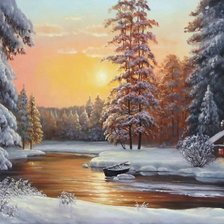 Схема вышивки «пейзаж»