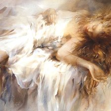 Схема вышивки «девушка»