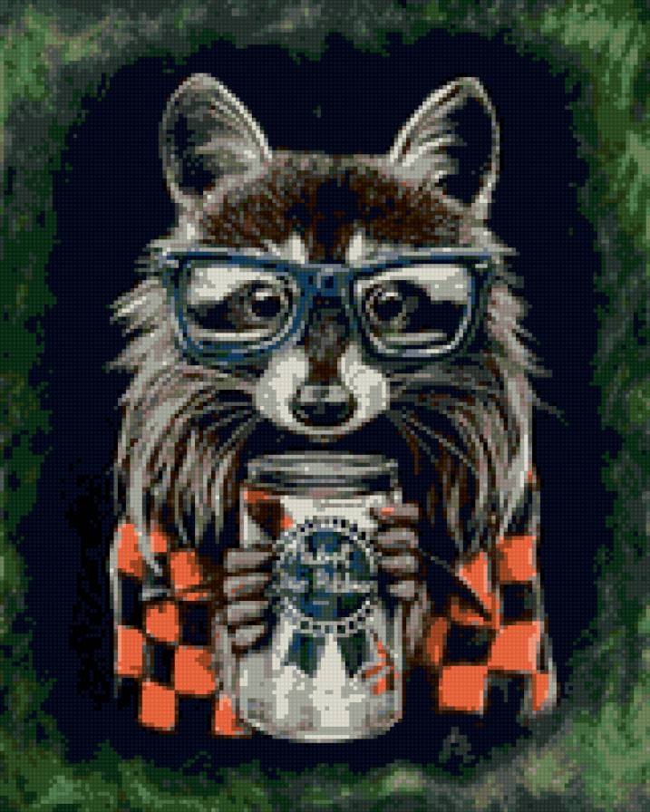 Стильный Енот - стильный, енот, животные - предпросмотр