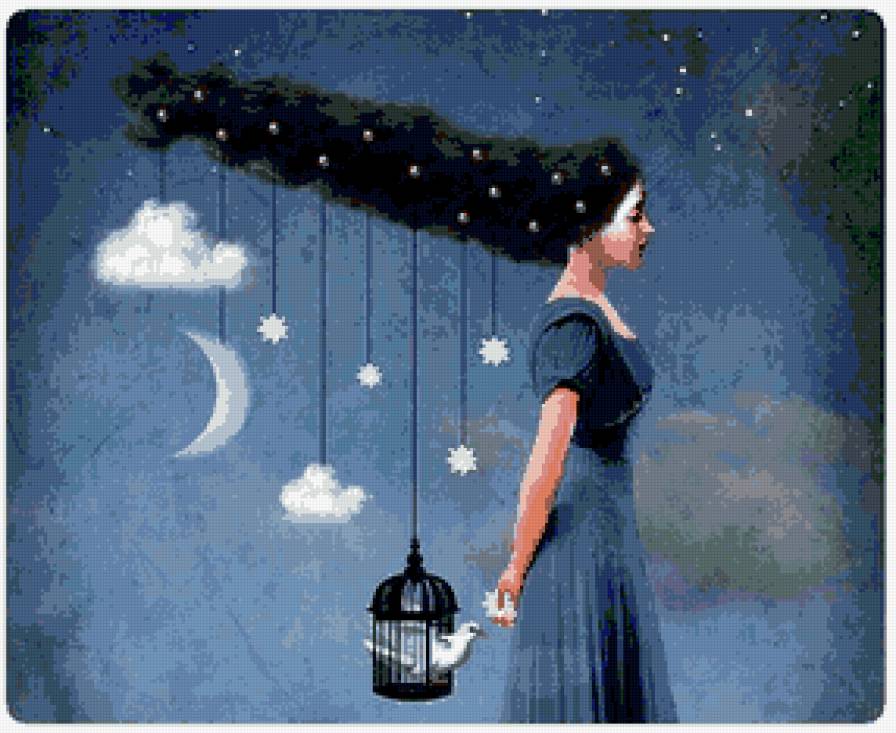 волшебные сны - сон, девушка, волшебство - предпросмотр