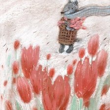 Схема вышивки «поле тюльпанов»