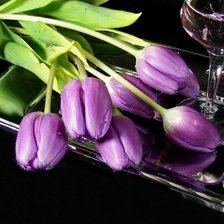 Схема вышивки «тюльпаны»