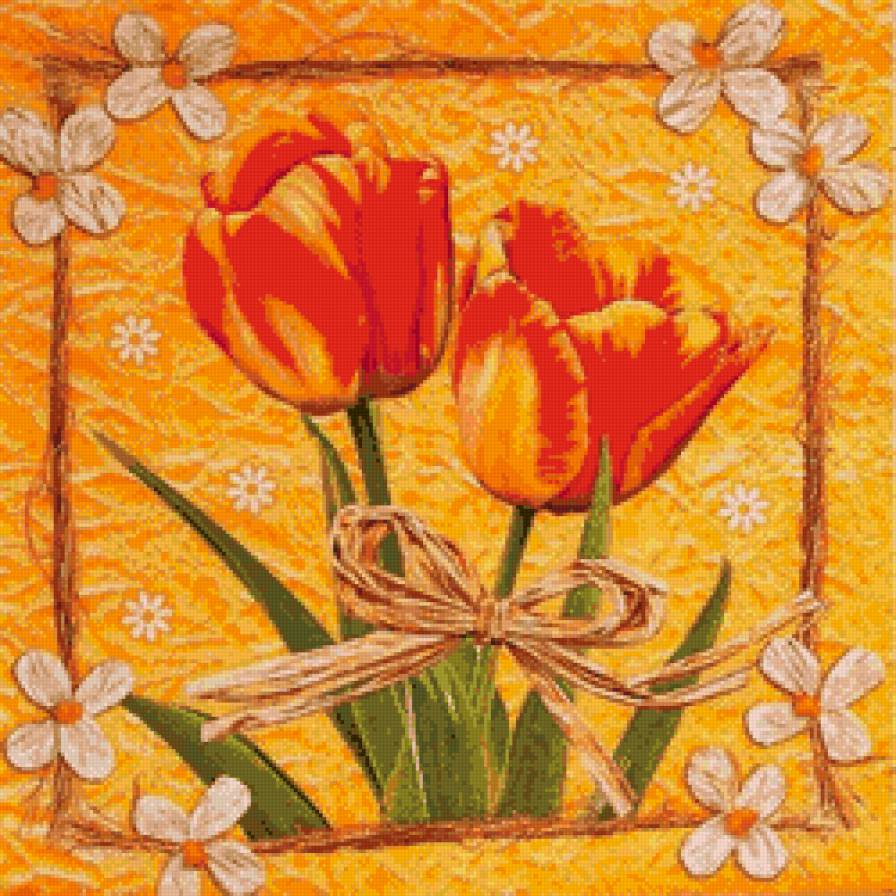 Подушка тюльпаны - цветы, подушка, тюльпаны - предпросмотр