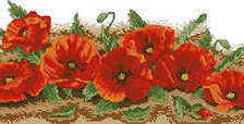 Схема вышивки «маки»