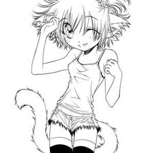 Схема вышивки «неко»