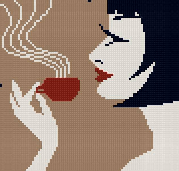 Кофе - монохром, девушка, люди, кофе - предпросмотр