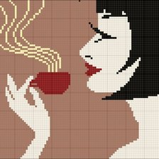 Схема вышивки «Кофе»