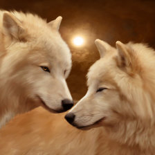 Схема вышивки «белые волки»