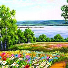 Схема вышивки «Летний пейзаж»