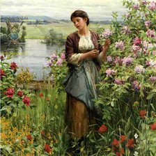 Схема вышивки «Цветочница4»