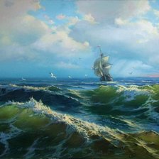 Схема вышивки «в открытом море»