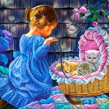 Схема вышивки «Маленькая мама»