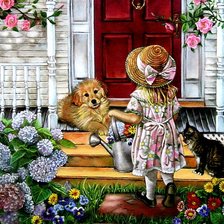 Схема вышивки «Мамина помощница»