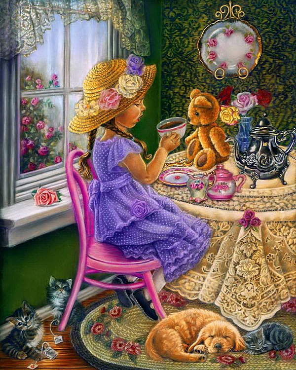 Чаепитие - малыши, дети - оригинал