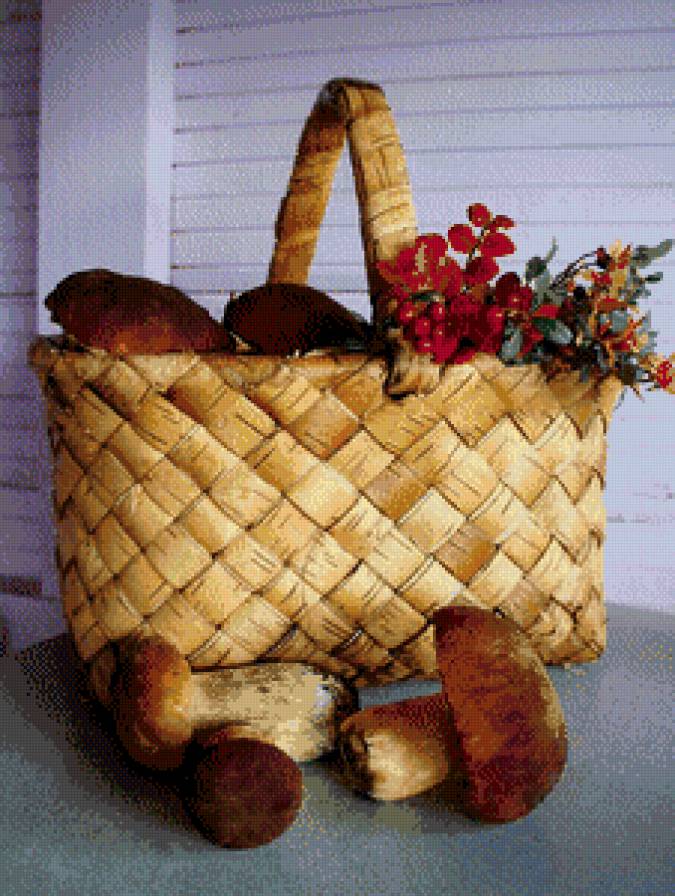 серия "корзины" - корзина.цветы.грибы. - предпросмотр