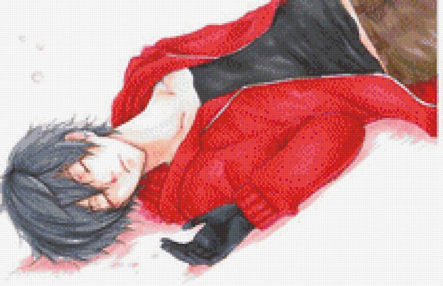 Черноволосый аниме парень - красивый аниме парень с черными волосами - предпросмотр