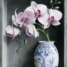 Схема вышивки «орхидея»