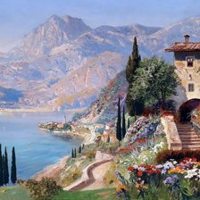 Схема вышивки «морской пейзаж»