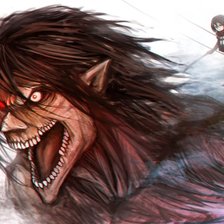 Схема вышивки «Эрен титан и Мисака»